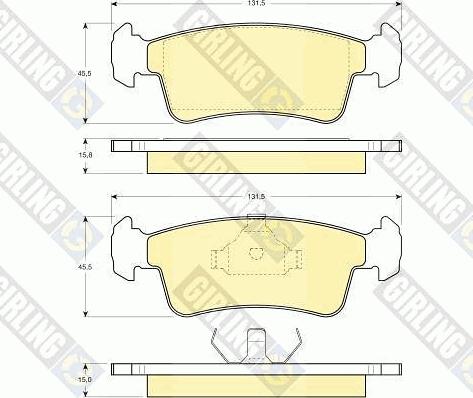 Girling 6108672 - Гальмівні колодки, дискові гальма autocars.com.ua