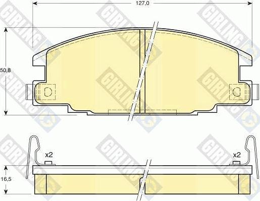 Girling 6108709 - Тормозные колодки, дисковые, комплект avtokuzovplus.com.ua