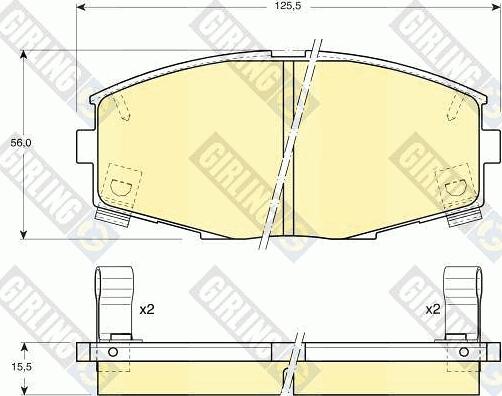 Girling 6108809 - Гальмівні колодки, дискові гальма autocars.com.ua