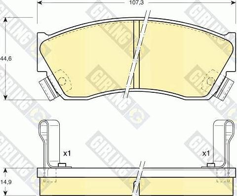 Girling 6108839 - Тормозные колодки, дисковые, комплект avtokuzovplus.com.ua