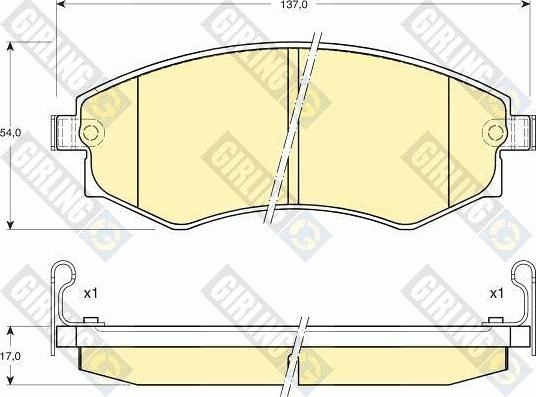 Girling 6108959 - Тормозные колодки, дисковые, комплект avtokuzovplus.com.ua