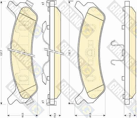 Girling 6108969 - Тормозные колодки, дисковые, комплект avtokuzovplus.com.ua