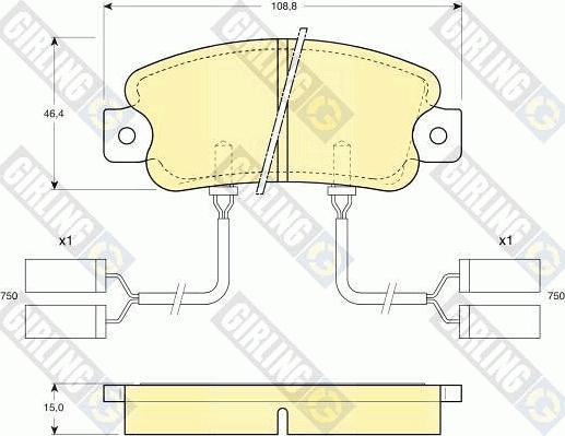 Girling 6109013 - Гальмівні колодки, дискові гальма autocars.com.ua