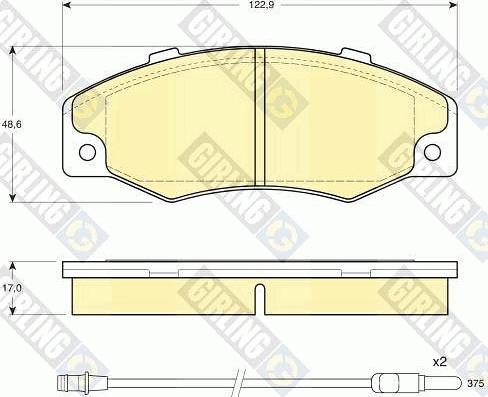 Girling 6109033 - Гальмівні колодки, дискові гальма autocars.com.ua