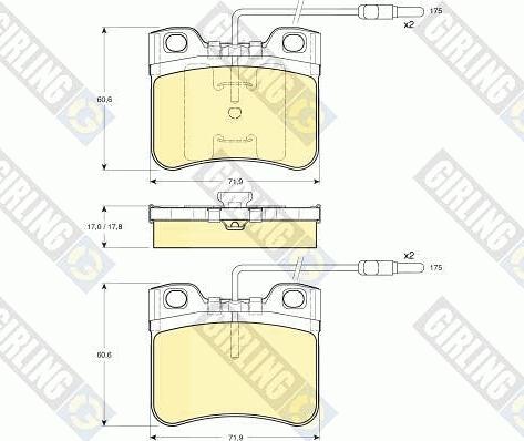 Girling 6109062 - Гальмівні колодки, дискові гальма autocars.com.ua