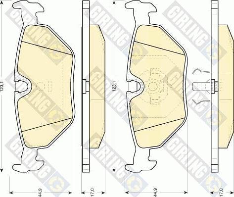 Girling 6109172 - Гальмівні колодки, дискові гальма autocars.com.ua