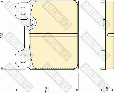 Girling 6109182 - Гальмівні колодки, дискові гальма autocars.com.ua