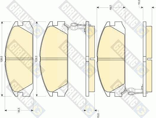 Girling 6109259 - Гальмівні колодки, дискові гальма autocars.com.ua