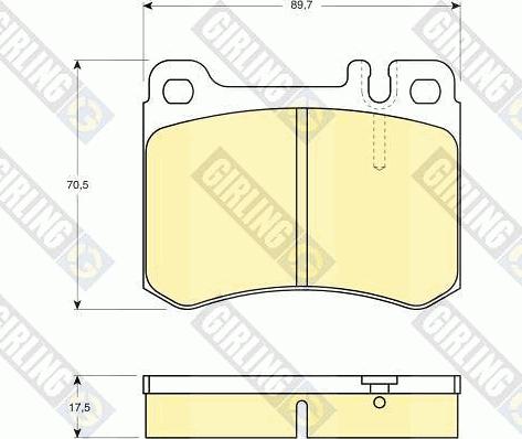 Girling 6109292 - Тормозные колодки, дисковые, комплект autodnr.net