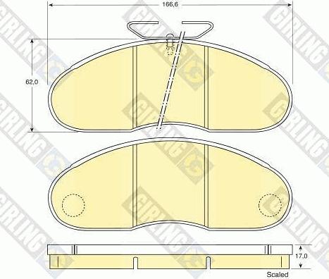 Girling 6109483 - Гальмівні колодки, дискові гальма autocars.com.ua