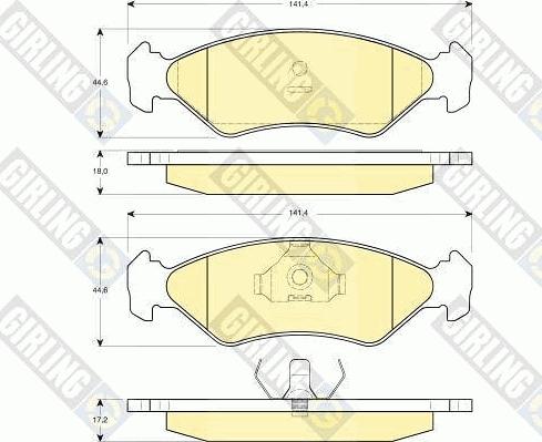 Girling 6109532 - Гальмівні колодки, дискові гальма autocars.com.ua