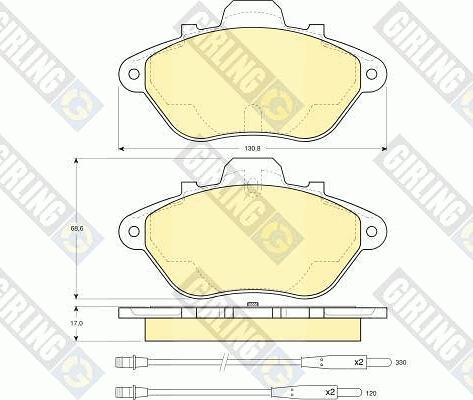 Girling 6109563 - Тормозные колодки, дисковые, комплект avtokuzovplus.com.ua