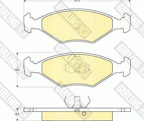 Girling 6109582 - Гальмівні колодки, дискові гальма autocars.com.ua