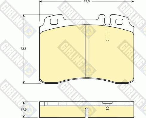 Girling 6109622 - Тормозные колодки, дисковые, комплект avtokuzovplus.com.ua