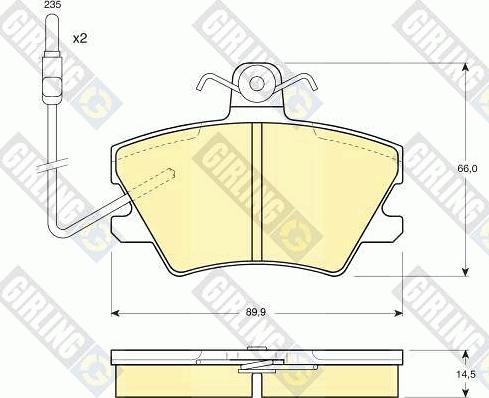 Girling 6109681 - Тормозные колодки, дисковые, комплект avtokuzovplus.com.ua