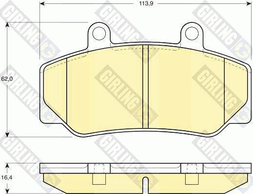 Girling 6109703 - Гальмівні колодки, дискові гальма autocars.com.ua