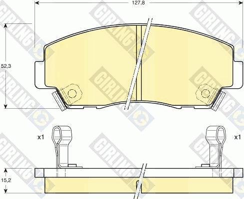 Girling 6109779 - Гальмівні колодки, дискові гальма autocars.com.ua