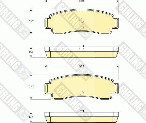 Girling 6109829 - Гальмівні колодки, дискові гальма autocars.com.ua