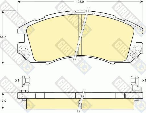 Girling 6109899 - Гальмівні колодки, дискові гальма autocars.com.ua