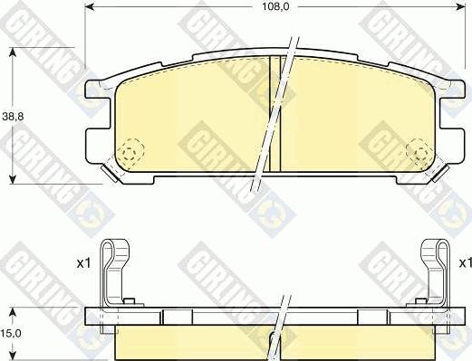 Girling 6109909 - Тормозные колодки, дисковые, комплект avtokuzovplus.com.ua