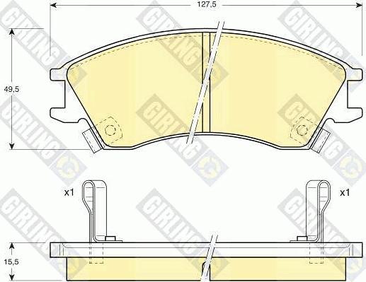 Girling 6109929 - Гальмівні колодки, дискові гальма autocars.com.ua