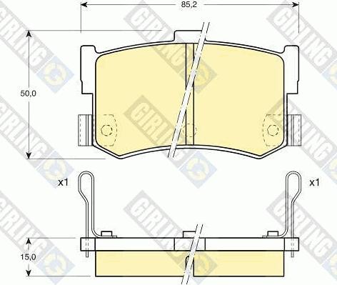 Girling 6109949 - Гальмівні колодки, дискові гальма autocars.com.ua