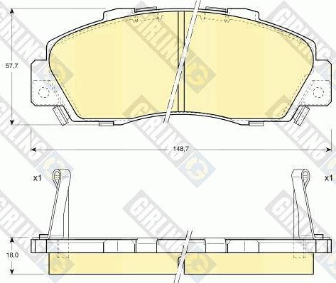 Girling 6109959 - Тормозные колодки, дисковые, комплект avtokuzovplus.com.ua