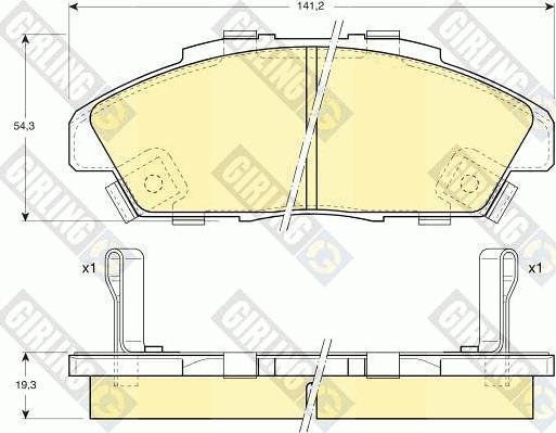 Girling 6109969 - Гальмівні колодки, дискові гальма autocars.com.ua