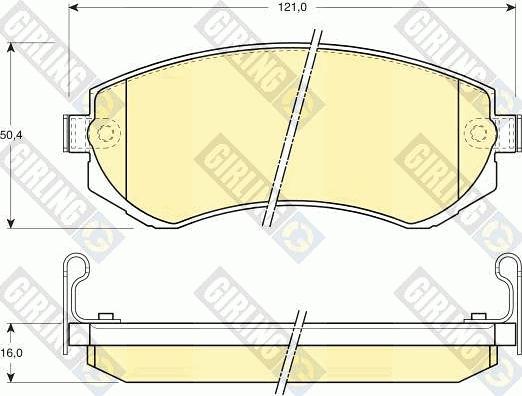 Girling 6110099 - Гальмівні колодки, дискові гальма autocars.com.ua