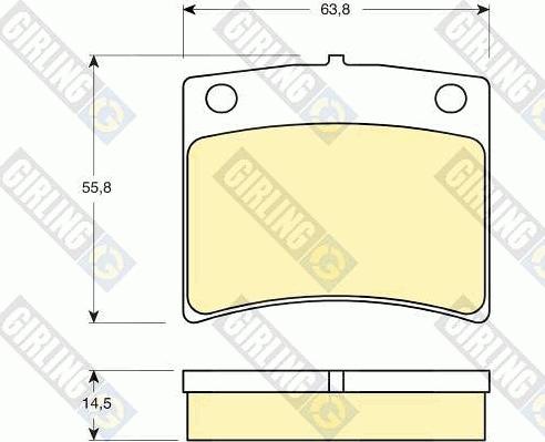 Girling 6110119 - Гальмівні колодки, дискові гальма autocars.com.ua