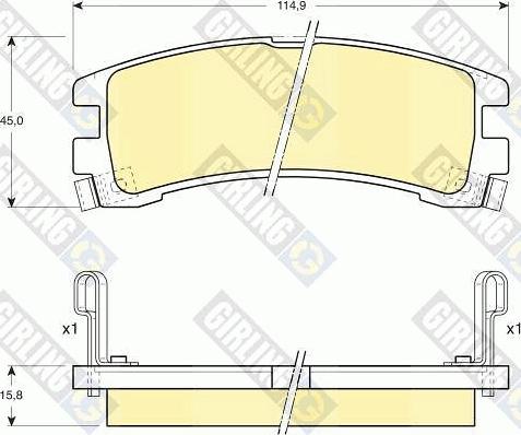 Girling 6110189 - Гальмівні колодки, дискові гальма autocars.com.ua