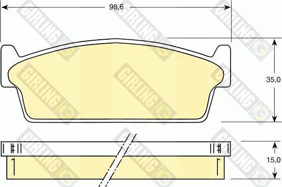 Girling 6110219 - Гальмівні колодки, дискові гальма autocars.com.ua