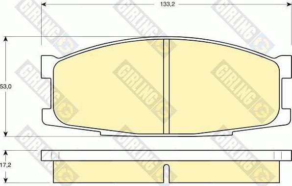 Girling 6110229 - Гальмівні колодки, дискові гальма autocars.com.ua