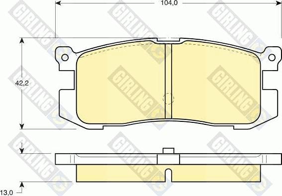 Girling 6110259 - Тормозные колодки, дисковые, комплект avtokuzovplus.com.ua