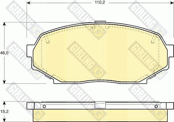 Girling 6110289 - Тормозные колодки, дисковые, комплект autodnr.net