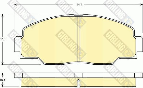 Girling 6110429 - Гальмівні колодки, дискові гальма autocars.com.ua