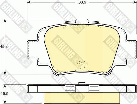 Girling 6110609 - Тормозные колодки, дисковые, комплект avtokuzovplus.com.ua