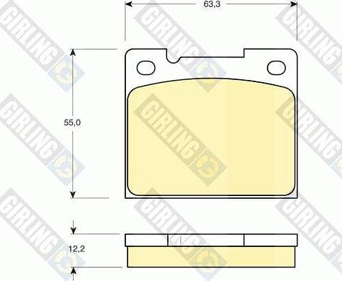 Girling 6110661 - Гальмівні колодки, дискові гальма autocars.com.ua