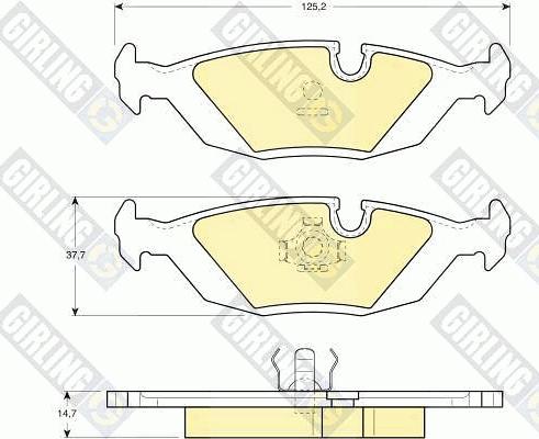 Girling 6110682 - Тормозные колодки, дисковые, комплект avtokuzovplus.com.ua