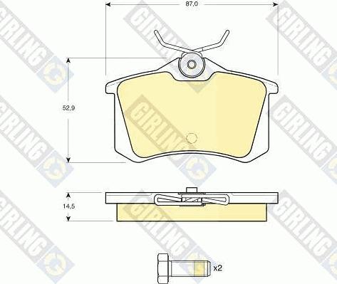 Girling 6110731 - Гальмівні колодки, дискові гальма autocars.com.ua