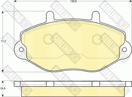 Girling 6110804 - Тормозные колодки, дисковые, комплект avtokuzovplus.com.ua