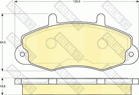 Girling 6110844 - Гальмівні колодки, дискові гальма autocars.com.ua