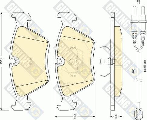 Girling 6110982 - Тормозные колодки, дисковые, комплект avtokuzovplus.com.ua