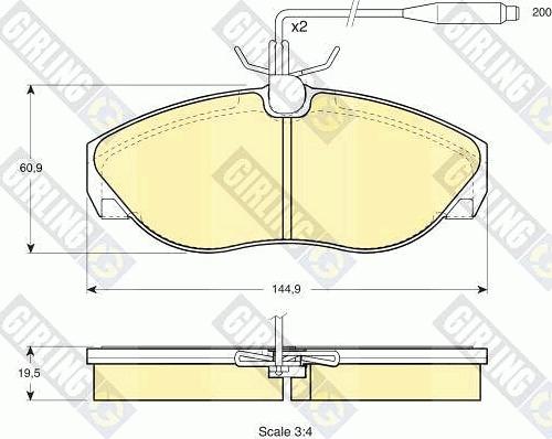 Girling 6111051 - Тормозные колодки, дисковые, комплект avtokuzovplus.com.ua