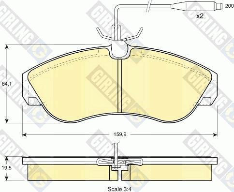 Girling 6111061 - Гальмівні колодки, дискові гальма autocars.com.ua