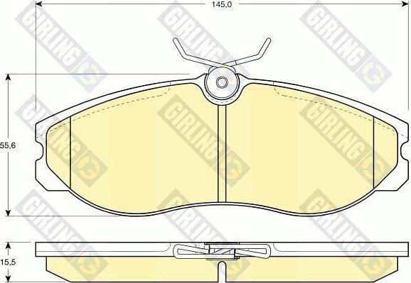 Girling 6111131 - Тормозные колодки, дисковые, комплект avtokuzovplus.com.ua