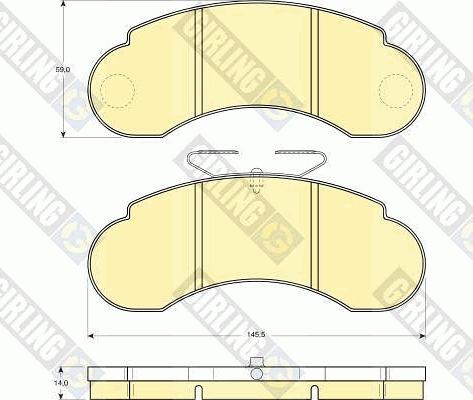 Girling 6111143 - Гальмівні колодки, дискові гальма autocars.com.ua