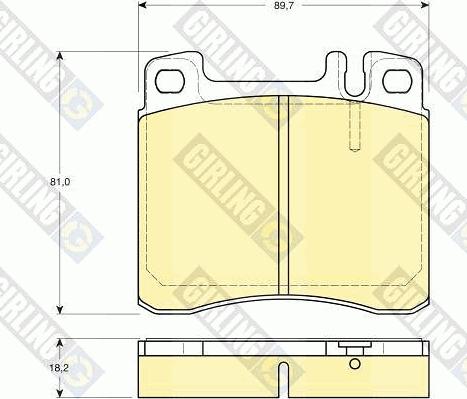 Girling 6111222 - Гальмівні колодки, дискові гальма autocars.com.ua