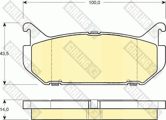 Girling 6111409 - Гальмівні колодки, дискові гальма autocars.com.ua