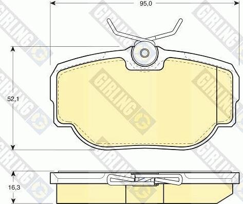 Girling 6111551 - Гальмівні колодки, дискові гальма autocars.com.ua